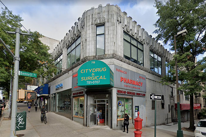 Citydrug & Surgical Pharmacy located at the corner of West 181 Street and Bennet Avenue in Washington Heights NYC
